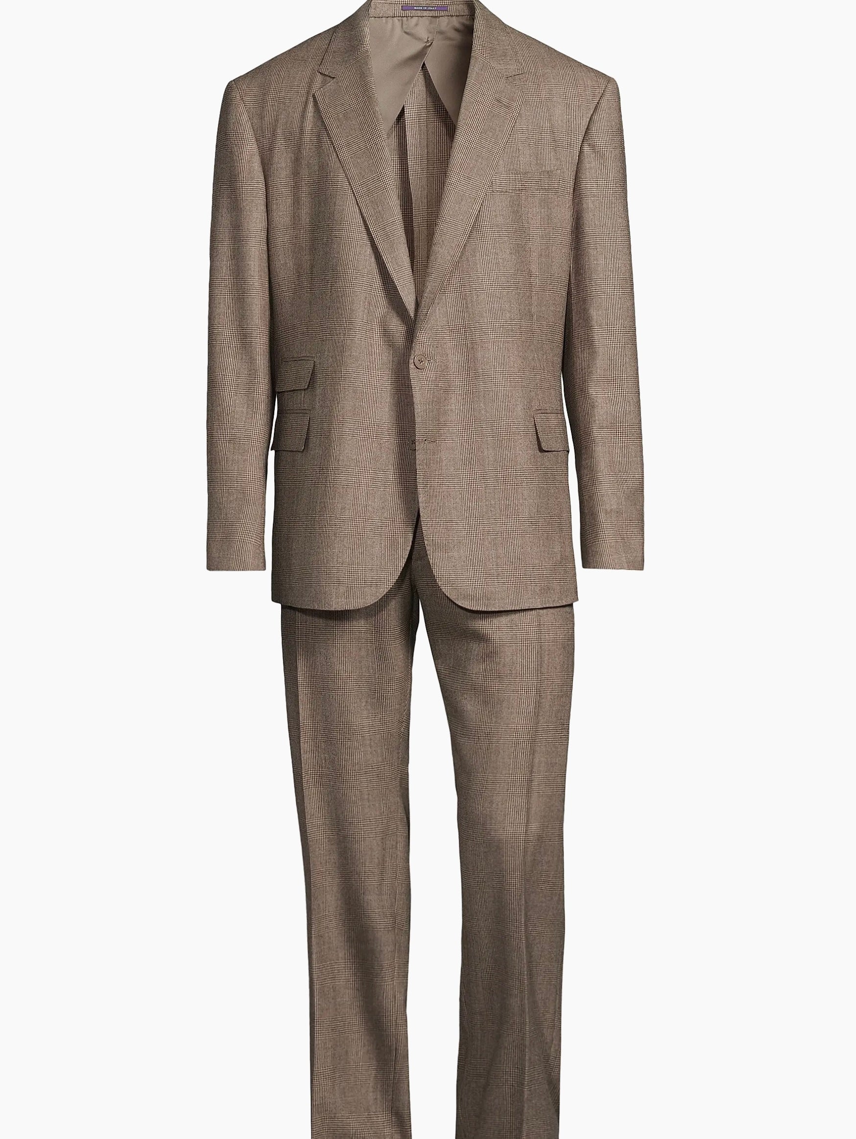 Brown Wool Italian Suit