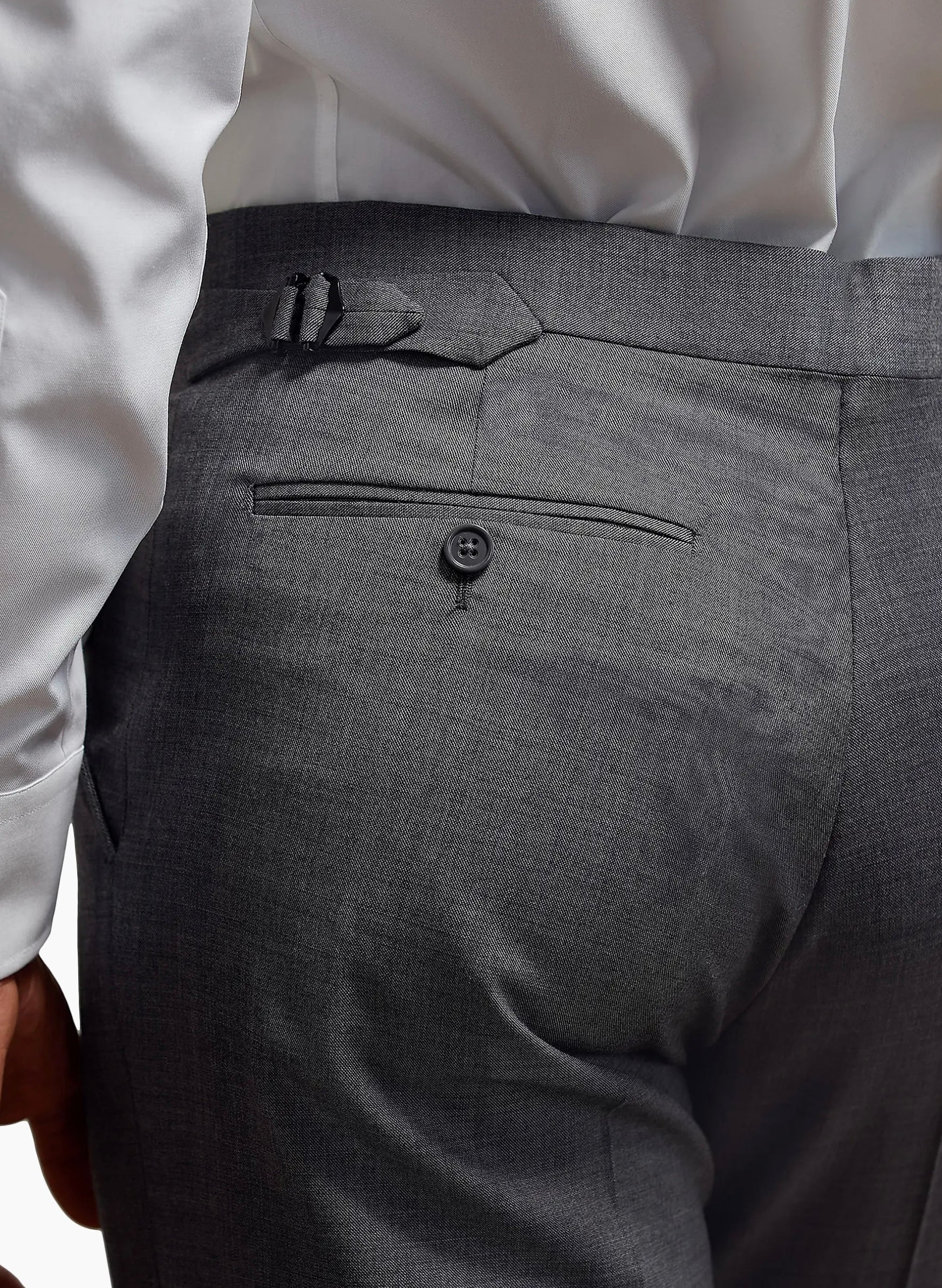 Italian Grey Wool Single Breasted Suit