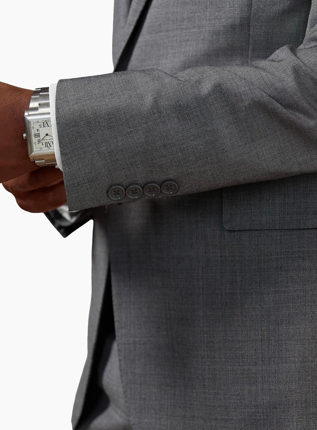 Italian Grey Wool Single Breasted Suit