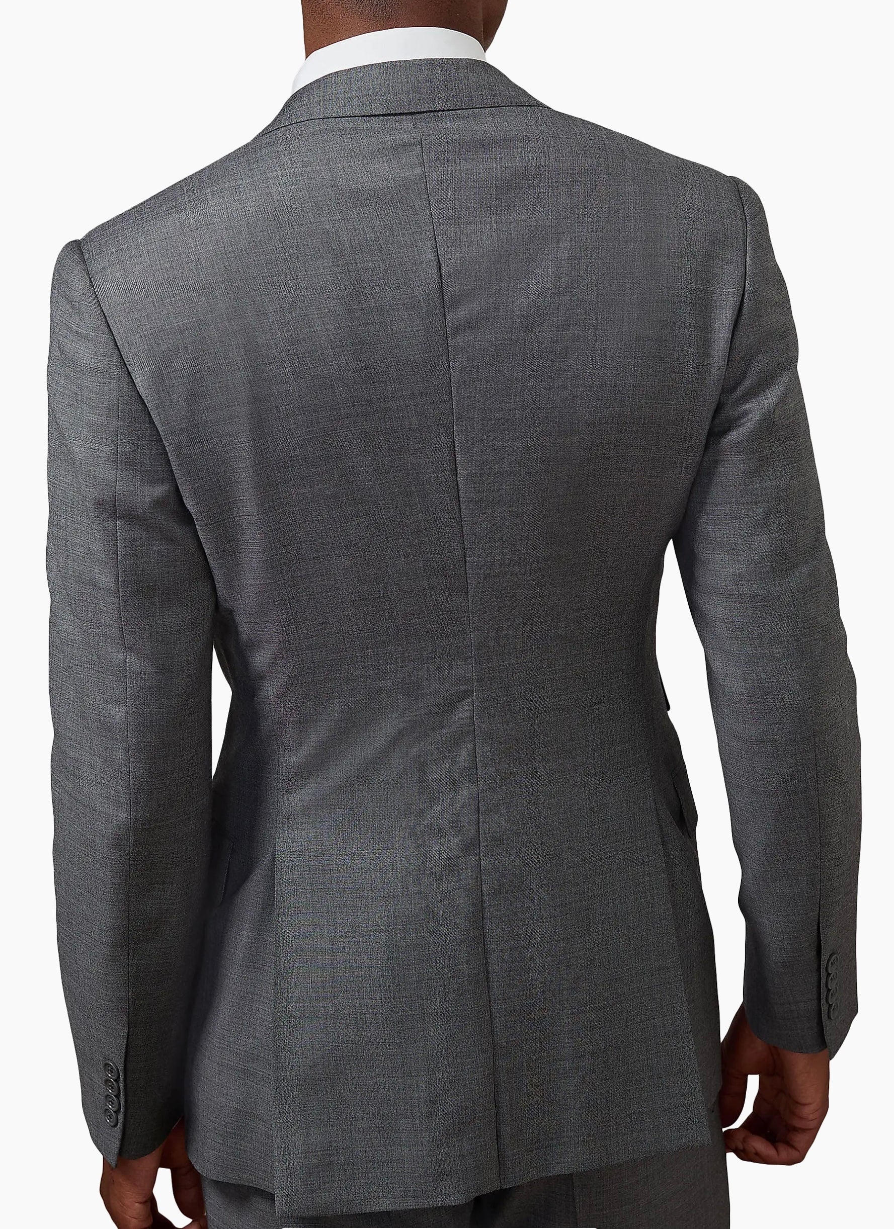 Italian Grey Wool Single Breasted Suit