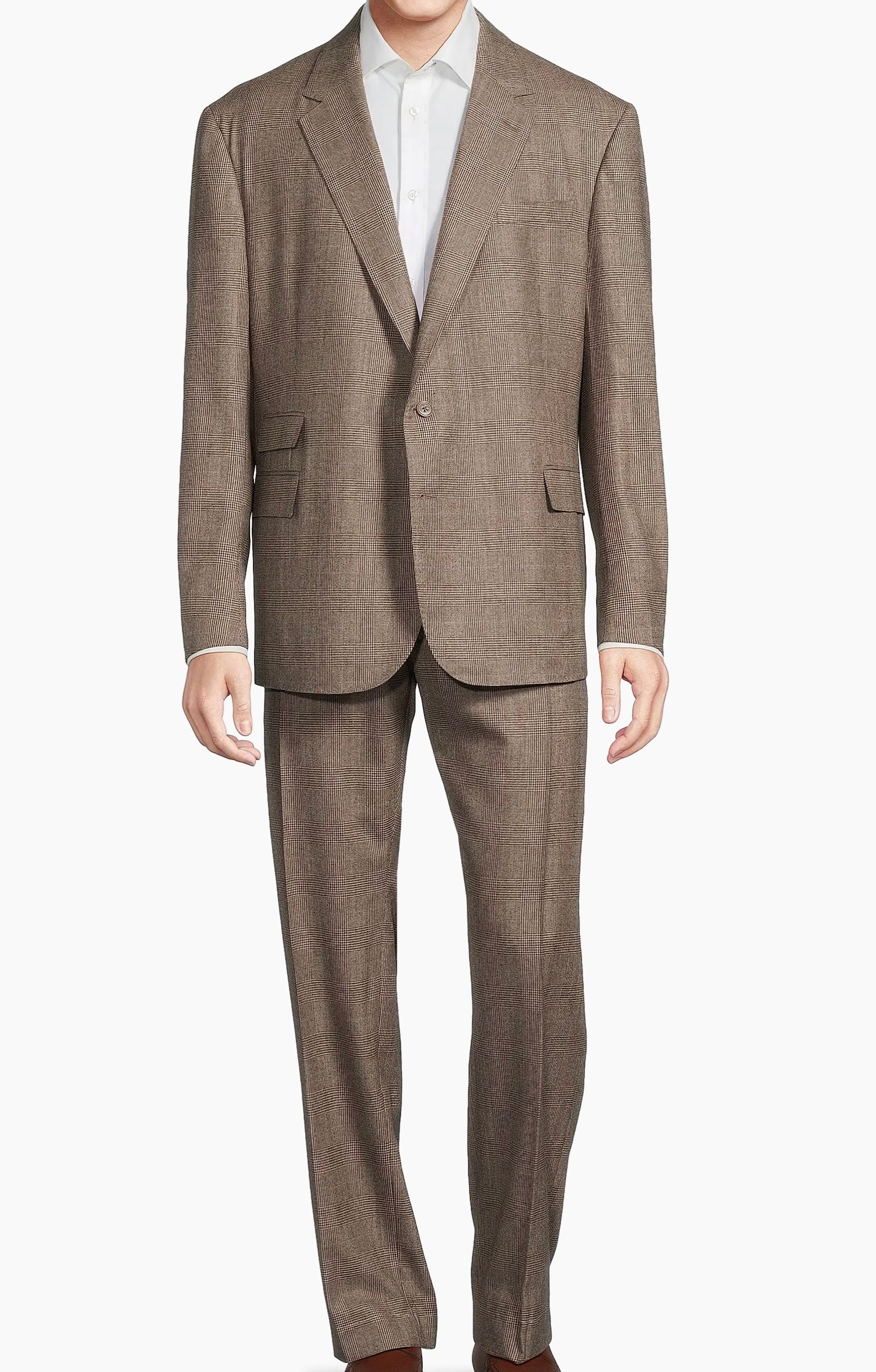 Brown Wool Italian Suit