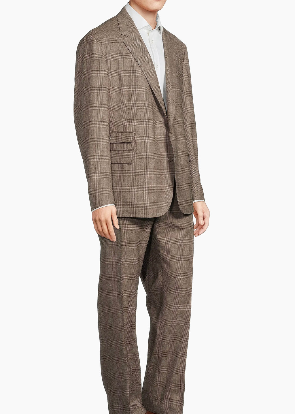 Brown Wool Italian Suit