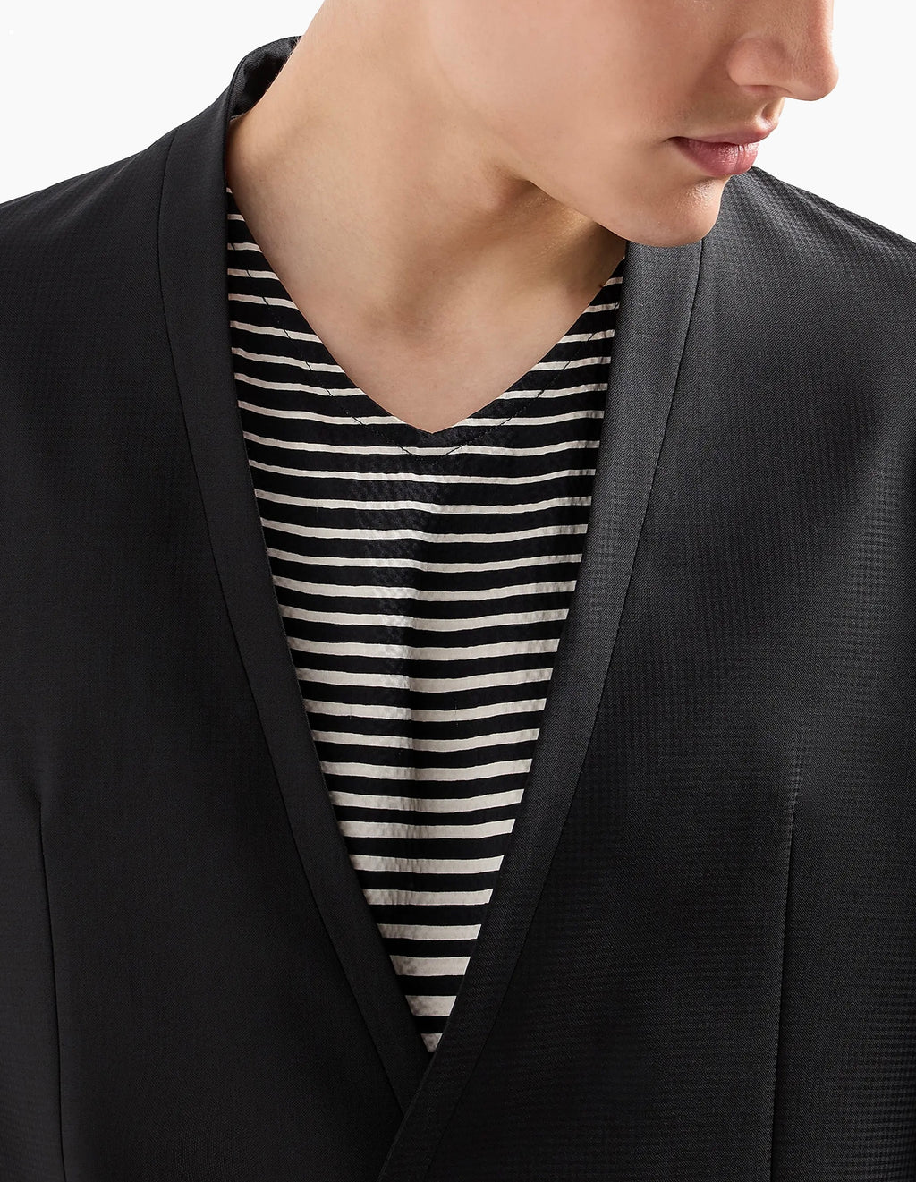 Black Virgin Wool Italian Suit