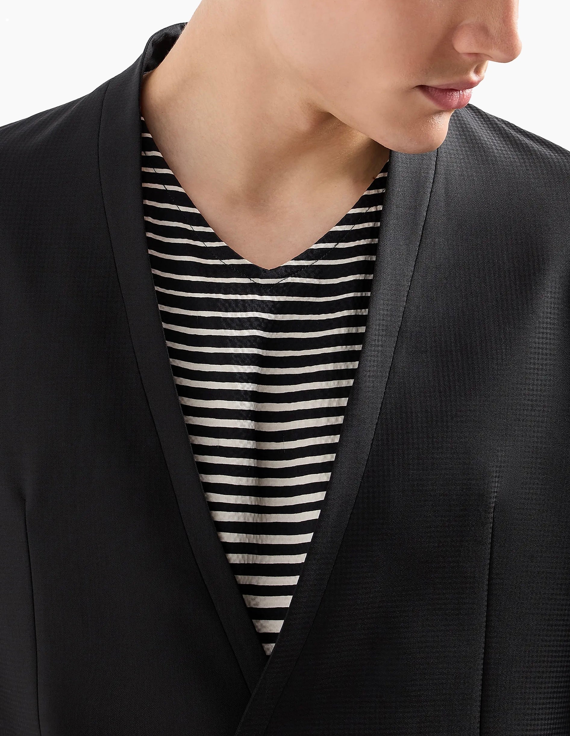 Black Virgin Wool Italian Suit