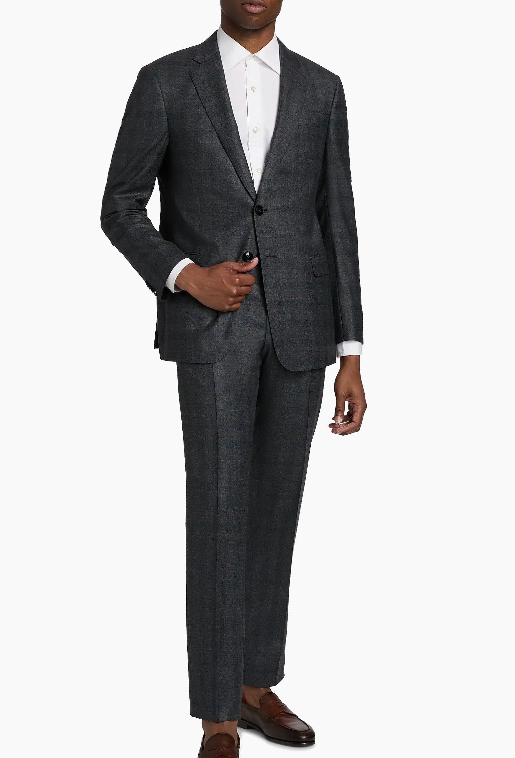 Gray Wool Italian Suit