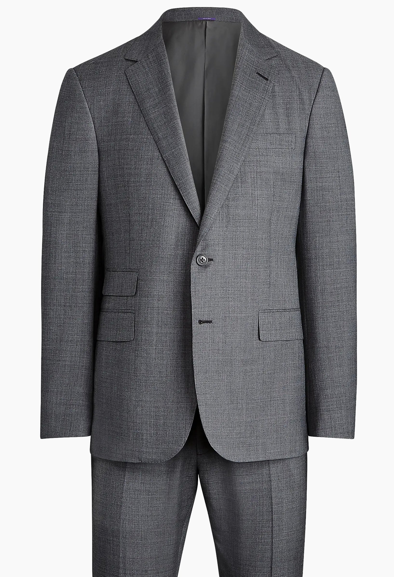 Italian Grey Wool Single Breasted Suit