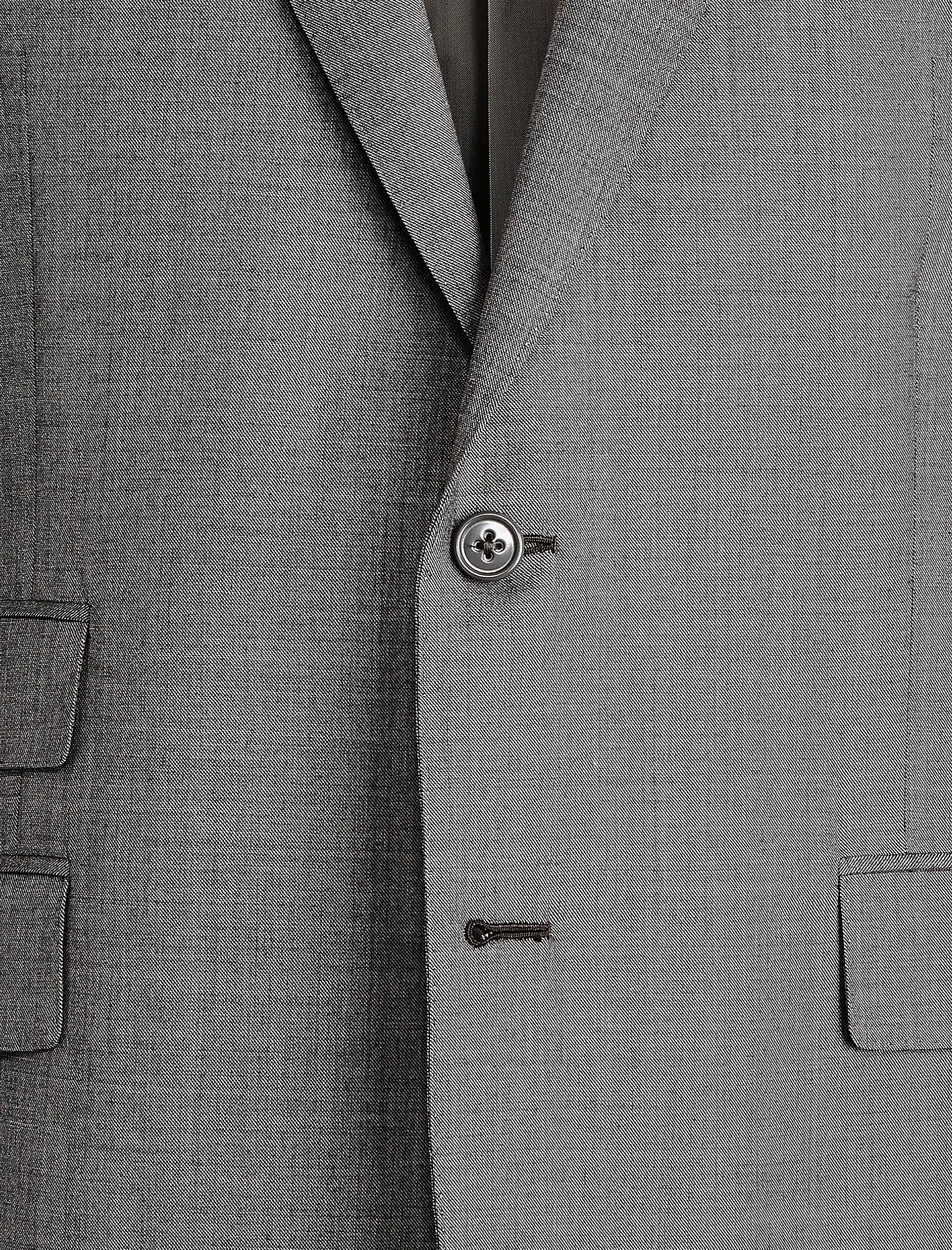 Italian Grey Wool Single Breasted Suit